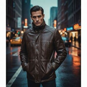 Saxony Collection Genuine Soft Leather Jacket.